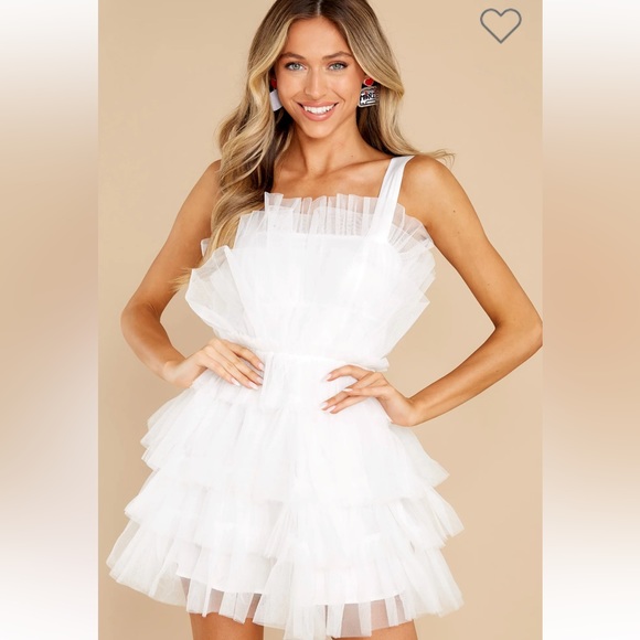 Red Dress Boutique Dresses & Skirts - White Tulle Cocktail Dress